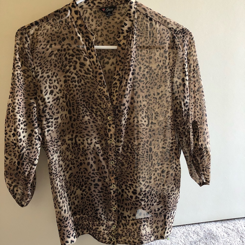 Guess leopard print blouse